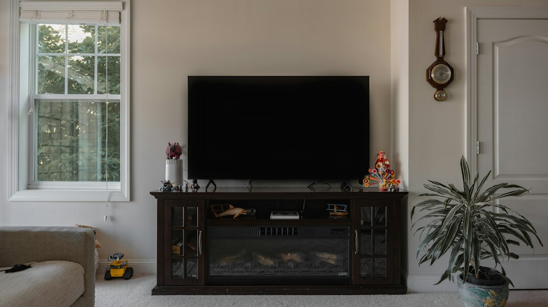 vintage television in living room